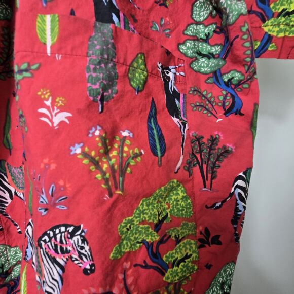 Print Fresh Robe sz L-XL ANTELOPE FOREST. Stains! No Belt - Picture 3 of 11